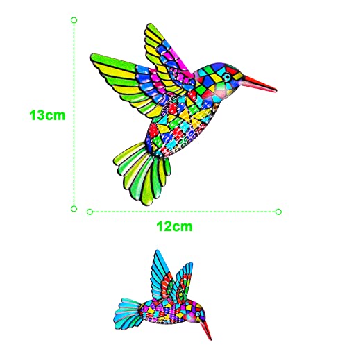 OFFCUP Metal Hummingbird Wall Decor, 2 Pack Metal Hummingbird Wall Art Decor