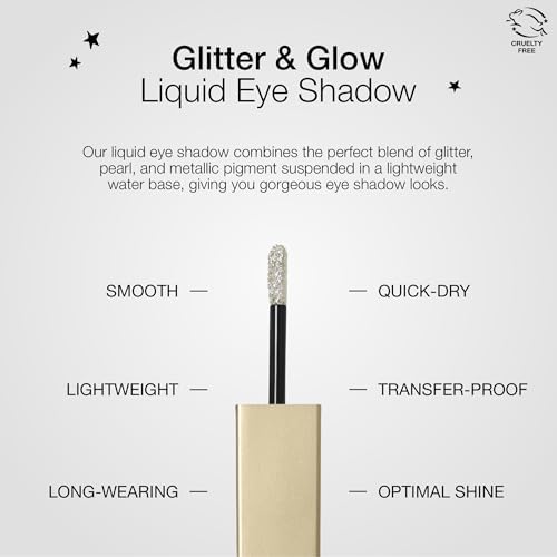 스틸라 매그니피센트 메탈 글리터 & 글로우 리퀴드 아이섀도 | High-Sparkle Liquid Glitter Eyeshadow, Sparkling Buildable Color, Long-Lasting Crease-Proof All-Day Eye Wear, Cruelty-Free — 사진 4