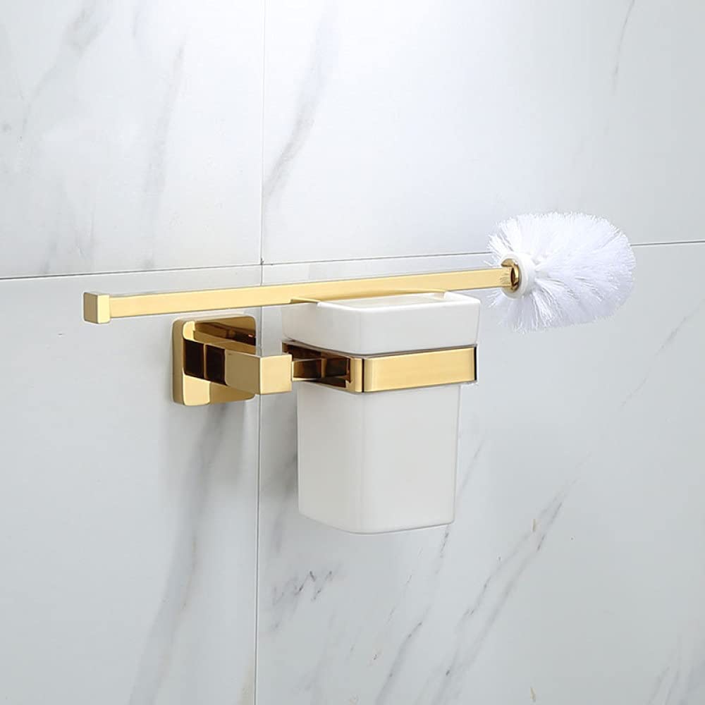 Toallero de latón Dorado de Lujo para baño, Soporte para Papel, Soporte para escobilla de baño, Gancho para Toalla, Gancho para Fila, Barra de Actividades, escobilla de baño