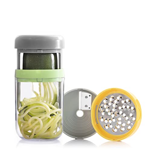 InnovaGoods® Cortador de verdura, mandolina de cocina manual con contenedor, cortador de patatas y otros alimentos apto para lavavajillas, mandolina ahorra tiempo y esfuerzo, ralladores de cocina.