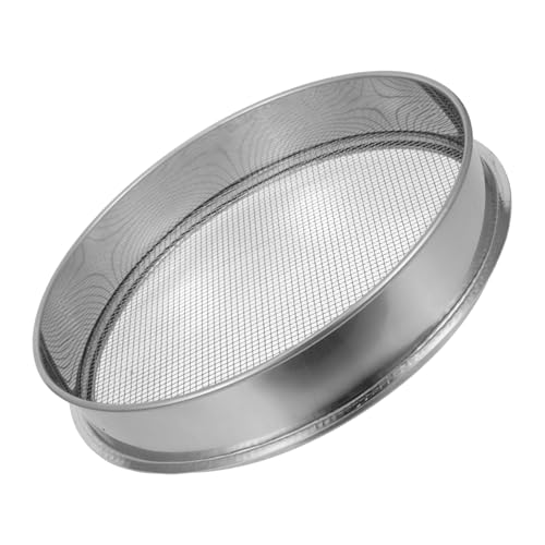 Sosoport Soil Sifter Screen Stainless Steel Sifting Pan Raised Bed Soil Sifter Home Sifting Tool Garden Compost Acid Sieve