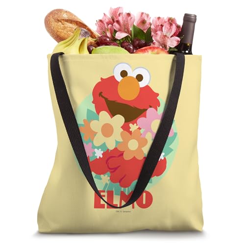 Bolso tipo tote de Sesame Street con Elmo y flores miniatura 4