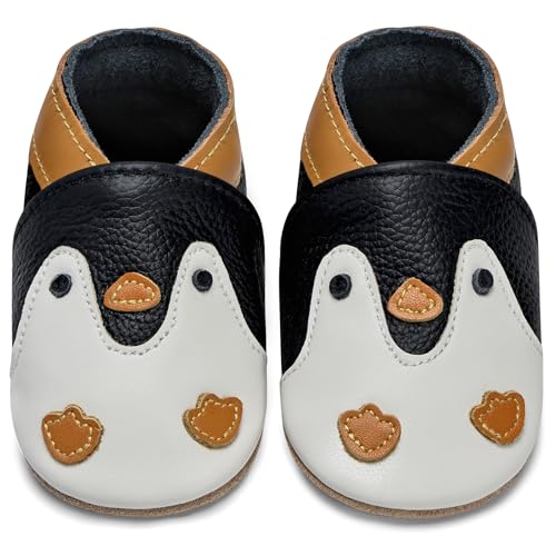 IceUnicorn Krabbelschuhe Baby Lauflernschuhe Jungen Weiche Leder Babyschuhe...