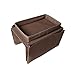 Produktbild Sofa Armlehnen Organizer Mit Tablett, 2-in-1 Sofa Halterung Couch Armtablett TV Fernbedienung Halter Magazin für Liegen Snacks Buch Smartphones Magzines Gläser Kabel Tisch mit Taschen (Kaffee)