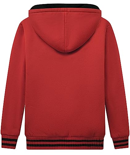 Image of SWISSWELL Unisex Boys Girls Fleece Hoodie Sherpa Lined Jacket Zip Up Hooded Sweatshirt Winter Outerwear for Kids