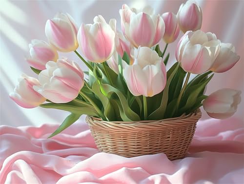 Diamond Painting fleur 80x100cm : kit complet de broderie diamant adulte