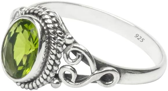 Avicrafts Peridot Stone Ring 925 Sterling Silver Statement Ring For Women Handmade Gemstone Christmas Jewellery Gift For Her - Image 3
