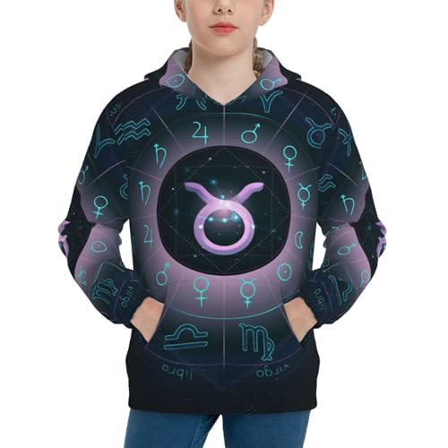 Taurus Boy, Girls Sports Shirt Youth Pullover Fashion Hooded Sweatshirt3