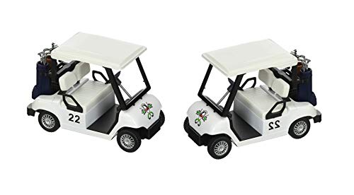 Toysmith (2 Pack) Bundle Savers! Mini Diecast Replica Golf Cart Set