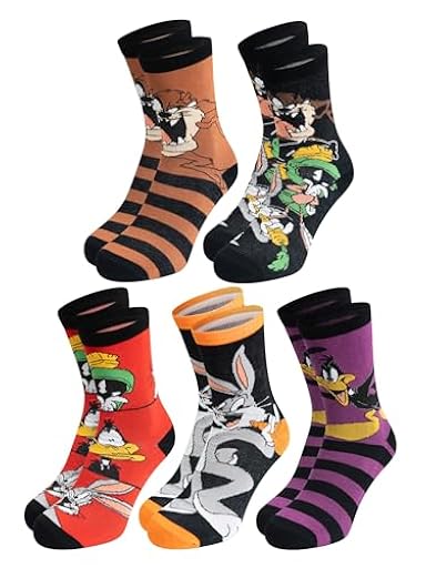 United Labels 5 pares de calcetines Looney Tunes para hombres, multicolor, 40-45, calcetines para hombre con Bugs Bunny, el Pato Lucas y compañía, calcetines para hombres | Ya disponible en tu tienda friki favorita! En mundofriki.es!