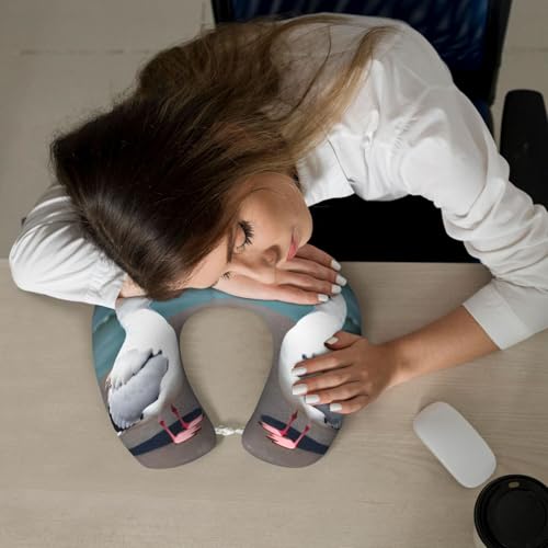 Almohada de espuma viscoelástica para viaje U miniatura 6