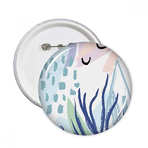 Badge rond M Sea Plant plantes art bouton badge décoration