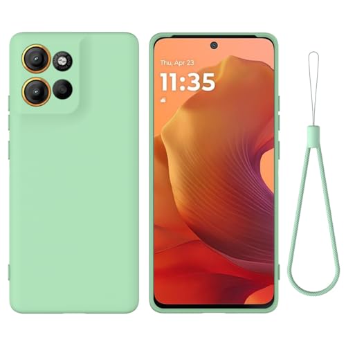 Eviter les rayures : coque Moto G86 antichoc verte en silicone
