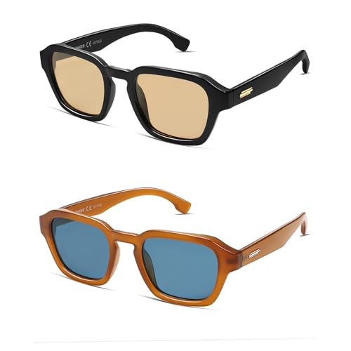 Image of VANLINKER Retro Vintage Polarized Trendy Small Square Sunglasses for Women Men 2025 Fashion Shades VL9858