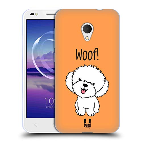 Head Hülle Designs Maltese Zufriedene Welpen Soft Gel Hülle für Alcatel U5 HD
