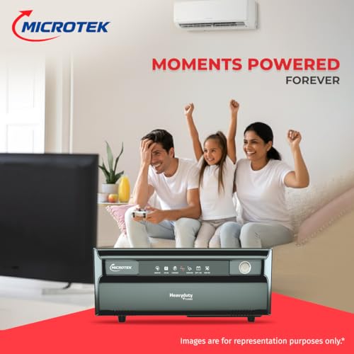 Image of Microtek Heavy Duty vTurbo New 2000 24V Inverter 1650VA /1320W Pure Digital Wave | Home & Office Power Backup, Supports Multiple Appliances, Fast Charging, Advanced Protection
