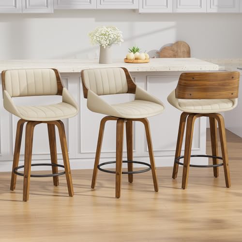 Bar Stools Set of 3 with Bentwood Back