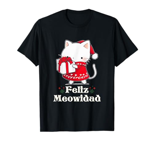 Feliz Meowidad Cat Christmas, divertido amante de los gatos Camiseta