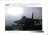 Fotomax Vintage Photo of Irak War And Other airforces.a French Airforce Fighter Jaguar is Ready to Take off Here.