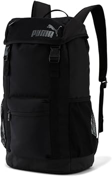 PUMA Mens Flap Polyester Backpack Casual - Black