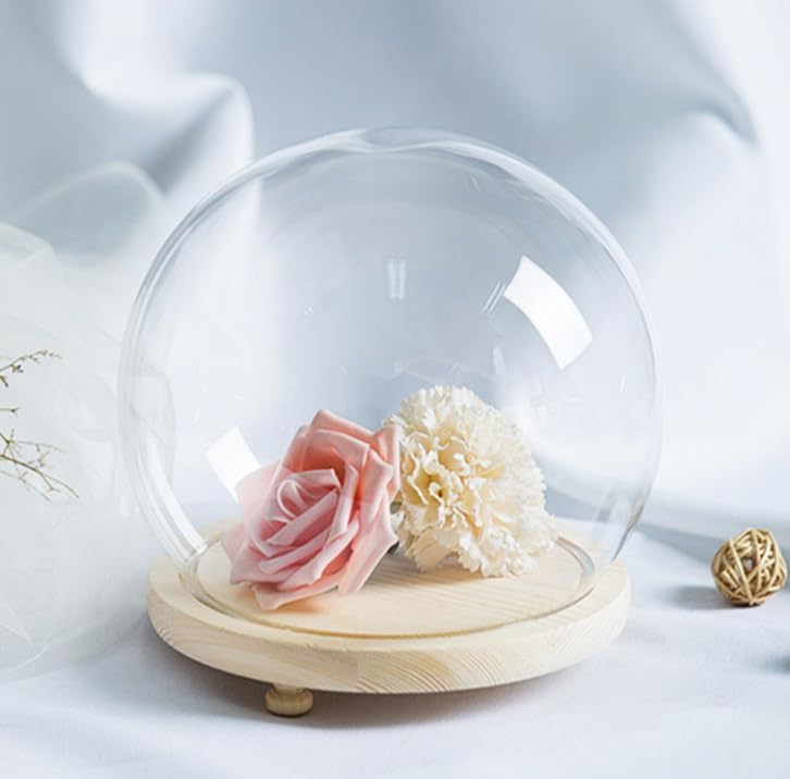 深海のペーパーウェイト ガラス 文鎮 文房具 インテリア 硯 書道 筆 伝統工芸 手作り 職人 工芸品 プレゼント デスク おしゃれ 銀箔 青色  銀窯変 特殊技術 一点物 世界に一つ 癒し 太平洋 風景 陽和工房 岡崎壮 内原野陶芸館 ガラス工房 ガラス工芸作家 サイズ タテ 45mm 球体ガラスカバー木製ベースデスクトップ風景工芸品カーモデルダストカバーデスクトップダスト装飾カバー (18cm)