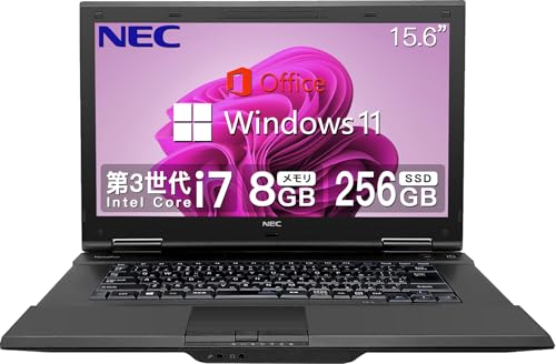 yςݕiz NEC m[gPC Win11 Pro/MS Office/3Core i7/15.6C`t/USB3.0/HDMI/DVD/WI-FI/ݒς(ςݕi) (1)yMS OfficeE3Corei7z8GB/