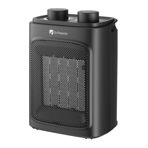 DR.PREPARE 1500W Small Space Heater for Indoor Use, Portable PTC
