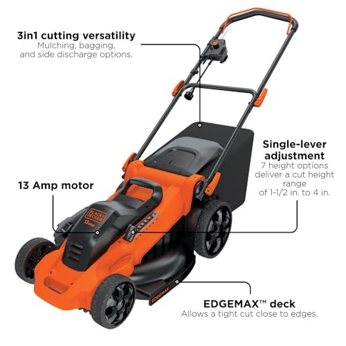 Image of Black & Decker Lawn Mower Lawn Corded 12Amp 20Inch Mm2000