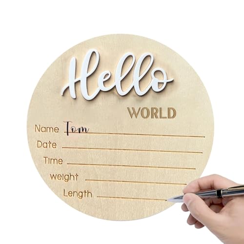 Geburt Baby Namensschild Willkommen Ankündigung Schild zur...