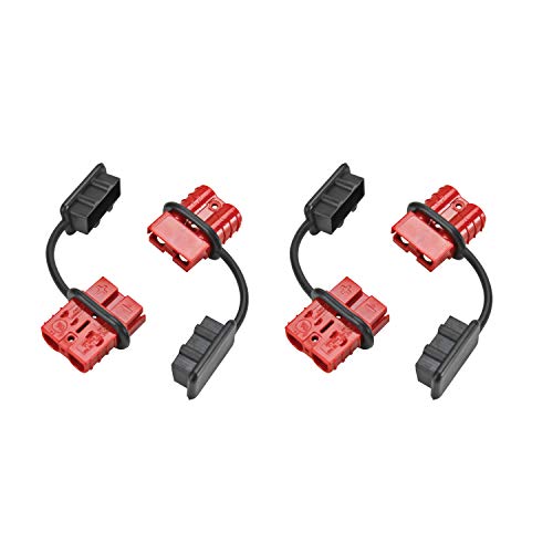Extreme Max 5600.3102.2 Quick Connect Battery Plug for ATV/UTV Winches - 2-Pack , Red