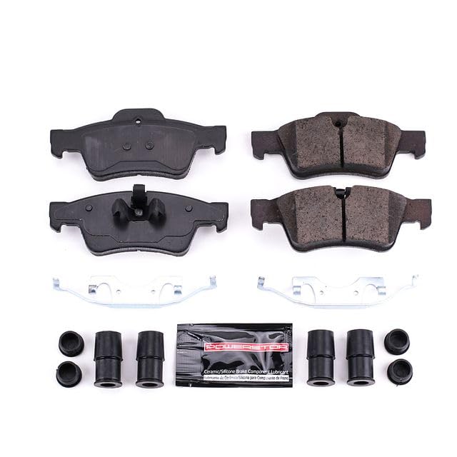 Image of PowerStop Rear Brake Pads for Mercedes-Benz G55 AMG 2011 |G63 AMG 2013-18 |G65 AMG 2016-18 |GL320 2007-09 |GL350 2010-12 - Z23 Carbon-Fiber Ceramic Brake Pads with Installation Hardware, Z23-1122