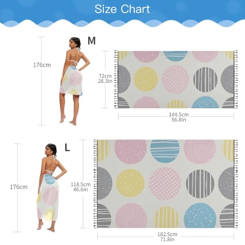 Cubierta de natación de lunares coloridos, ideal para tardes de piscina y playa 7