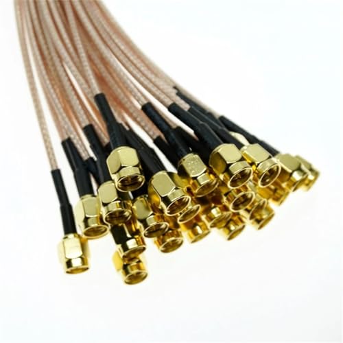 QYZLVCES(���X) 5��/���b�g SMA �I�X - SMA �I�X �v���O R*/F �A�_�v�^ RG316 �P�[�u�� 50 �I�[�� �s�O�e�[�� W/i/Fi ���[�^�[ �A���e�i�����R�[�h �W�����p�[ �����P�[�u��(8Meter 8M)