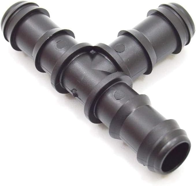 Suinga Pack 1700 Te Riego por Goteo 16mm | Te conector tuberia 16 mm | Te Goteo para Manguera de Riego 16mm, negro