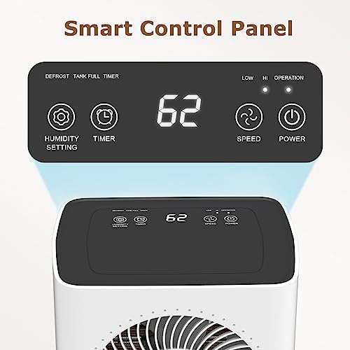 2500 Sq. Ft 30 Pint Dehumidifier, Dehumidifiers For Home Basement With Drain Hose, Colaze Dehumidifiers For Large Room With Auto Or Manual Drain, 24 Hours Timer, 0.58 Gallon Water Tank, Auto Defrost, Overflow Protection, Continuous Drain Function #TOP3
