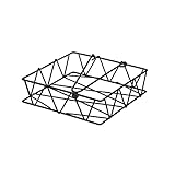 Medidas: 18 x 18 x 5cm Servilletero de Mesa Cuadrado Negro de Metal de 18 x 18 x 5 cm