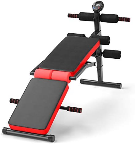 Maxmass Sit Up Bench, Adjustable Full Body Workout Machine with L...