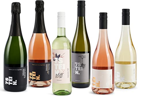 7STEIN Wein Probierpaket Feierlaune - 2 Winzersekte, 2 Seccos und 2 frische Sommerweine zum Anstoßen mit guten Freunden, Qualitätsweine aus Rheinhessen, Deutschland (6 x 0.75 l) Cover
