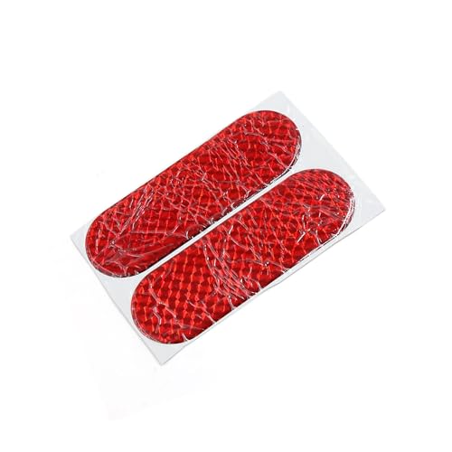 Image of Partuto 12cmx4cm Car Exterior Reflector Decal Reflective Sticker Red 2pcs Replacement
