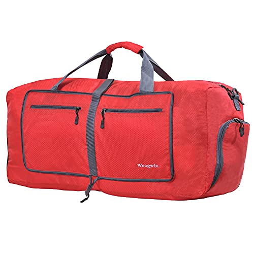 Image of Woogwin Travel Duffel Bag Large Foldable Waterproof Overnight Bag for Beach Swim Bags Pool Sports Gym
