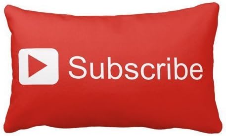 Muyankissu Word Subscribe Pillow Cover 12 x 20 Inches Polyester Throw Pillow Case Home Decor Cushion Covers