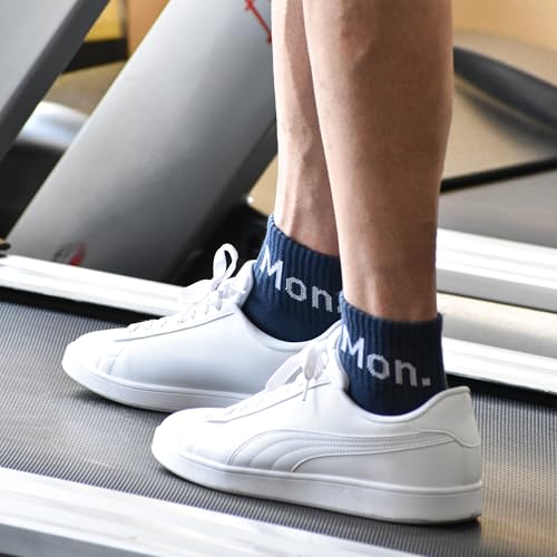 Days of The Week Socks, Men & Women, Weekdays Quarter Length Socks for Daily Gym, Running, Exercise, Novelty Fun2