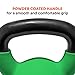 GYMENIST Kettlebell Fitness Iron Weights with Neoprene Coating Around The Bottom Half of The Metal Kettle Bell (15 LB)