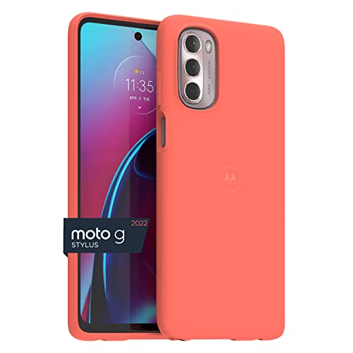 Image of Motorola Moto G Stylus (2022) Protective Case- Precision fit, Stylish Shock Absorbing Phone Cases - Living Coral [NOT for 2022 G Stylus 5G Version]