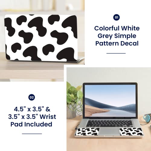 Image of LSS 17 17.3 Inches Laptop Notebook Skin Sticker with 2 Wrist Pads - Reusable Cover Protector Vinyl Sticker Cover Decal Fits 17 inch - 19 inch HP Asus Acer Samsung - Cow Print Pattern