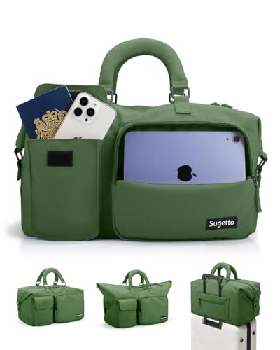 Travel Duffle Bag Carry On Weekender Bags for women, Duffel bag Small Gym Bag for Women men with Shoe Compartment