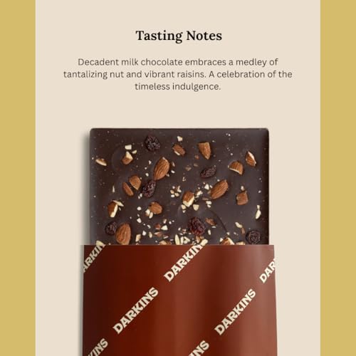 Image of Darkins Vegan Mylk Fruit & Nuts Chocolate | Unrefined Cane Sugar | Gluten-free | Hand Crafted Chocolate | 50 Gm Each Pack Of 2