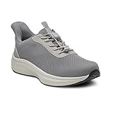 Dr. Comfort Finch Men’s Hands-Free Slip-On Athletic Walking Shoes, Orthopedic Diabetic Sneakers with Cushioned Arch Support - 9 Medium, Grey