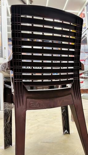 Image of Modern Plastic Chair go Home Bedroom (Brown)