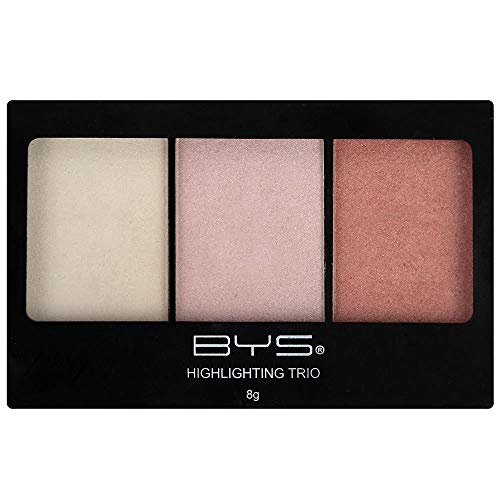 BYS Highlighting Trio Palette Glistening - 1 Matte and 2 Shimmering Shades makeup palette